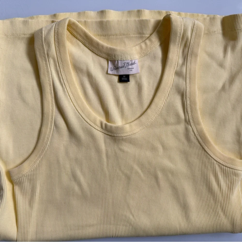 Universal Thread Soft Yellow Ribbed Tank - Picture 7 of 7